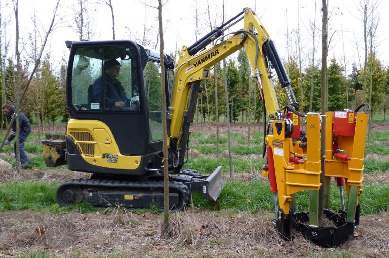 Tree spade excavator mounted - Damcon tree nursery equipment