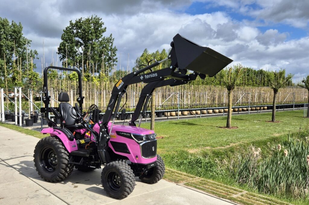 Captain 263 H in pink color with front loader