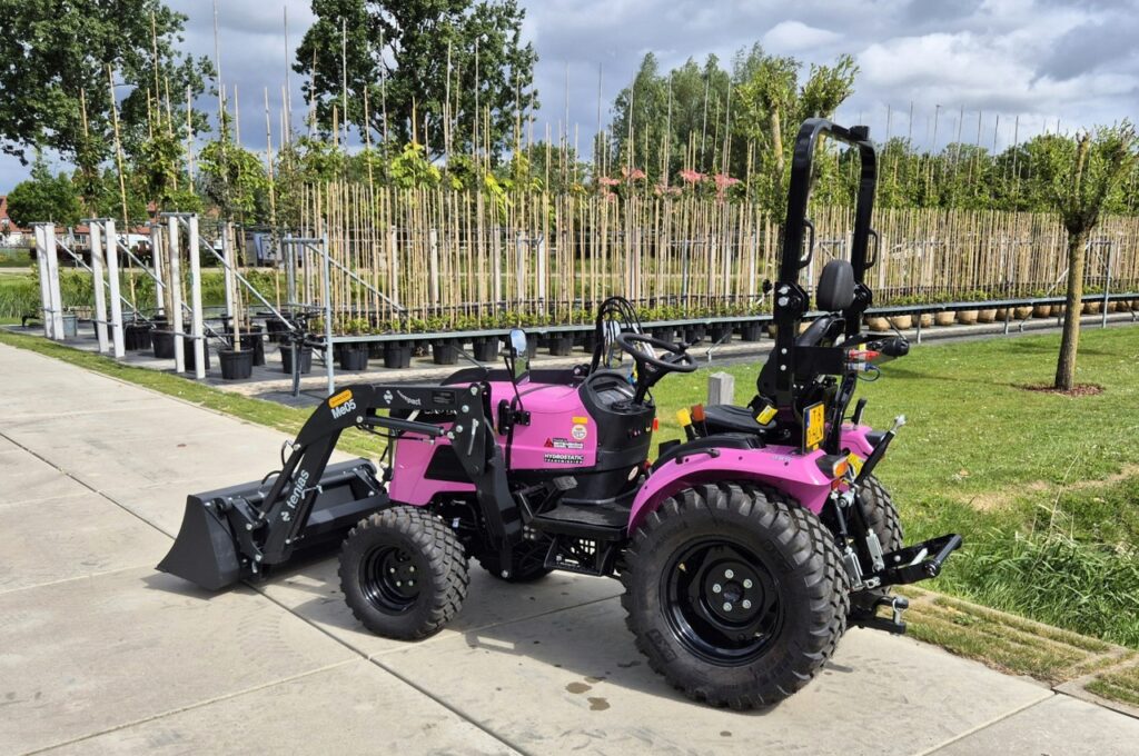 Captain 263 H in pink color with front loader
