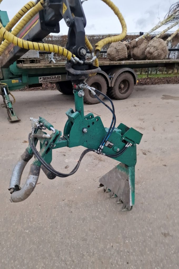 Damcon hydraulic rootball loading hook HK-800 R