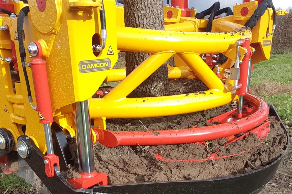 Hydraulic support rootball two sides