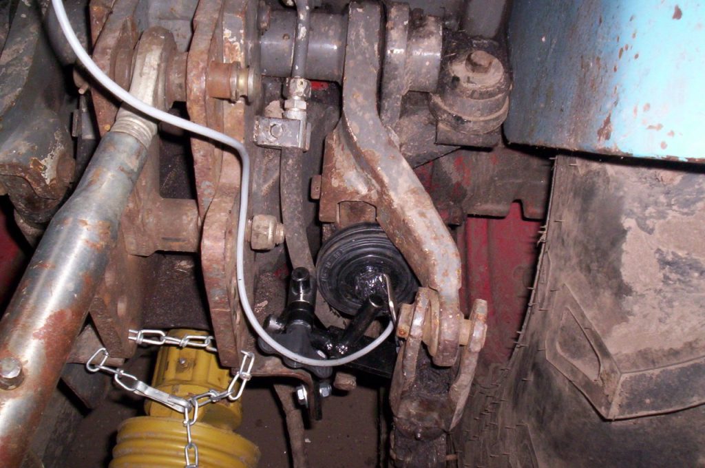 Spacing meter in transport position
