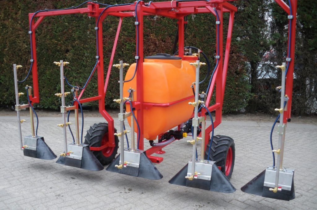 row sprayer for disease and weed control