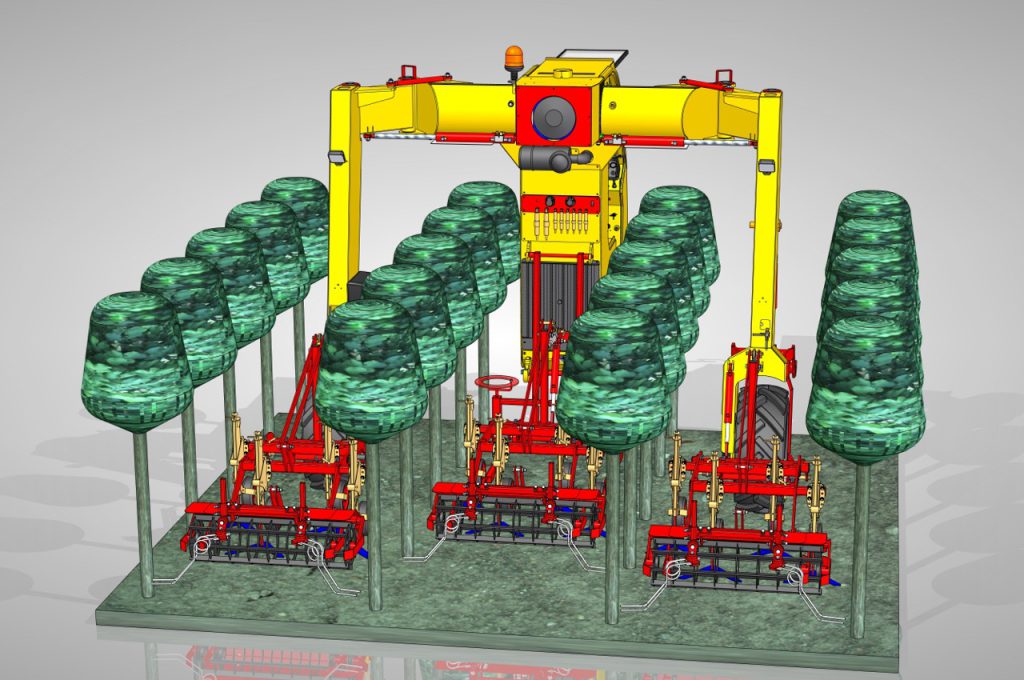 Hoeing machines SF - Multitrike high clearance tractor for young avenue trees