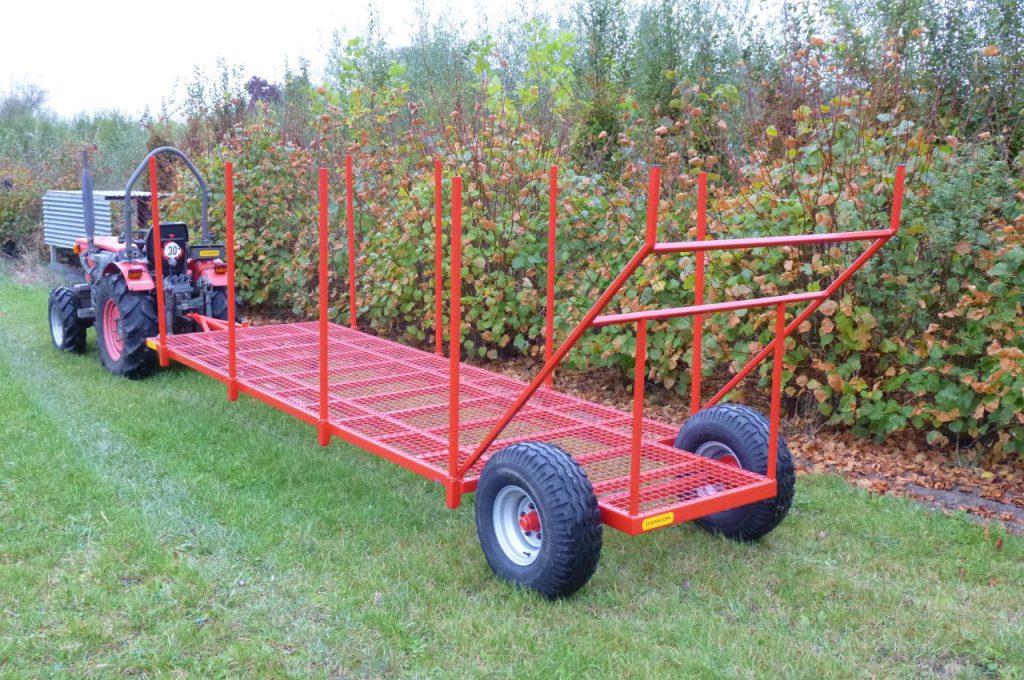 Special sizes on request - Tree transport trailer for small tractors