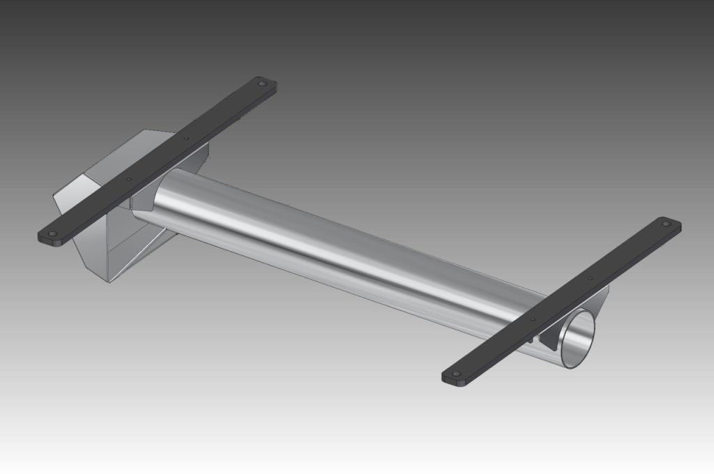 Exhaust gasses cooler for Multitrike high clearance tractor