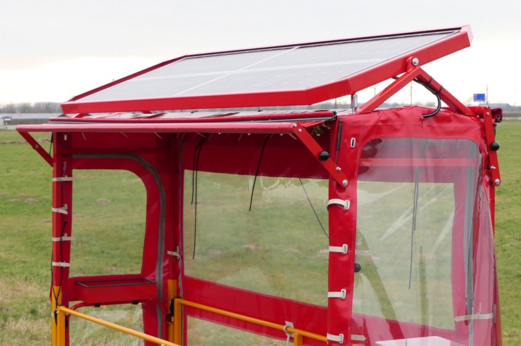 Canopy with solar panels